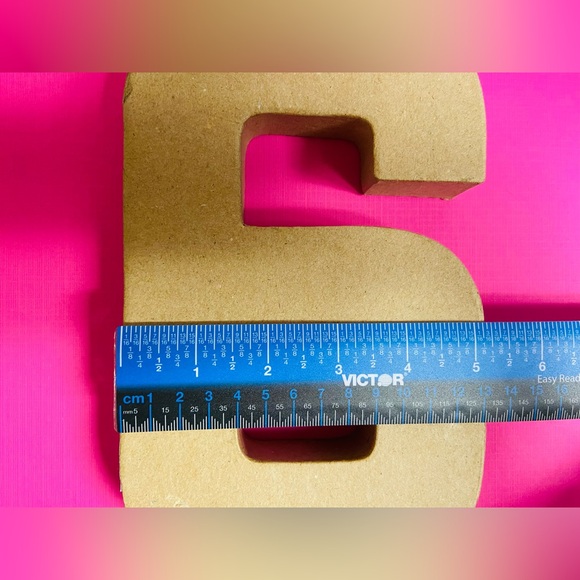 NWT. Block chunky paper mache number 9 (nine) or 6 (six). Natural tan color. - Picture 4 of 4